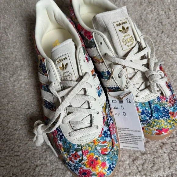 NWT adidas Gazelle Indoor Liberty London Floral Embroidery (Women's) Size 7 - Picture 5 of 8